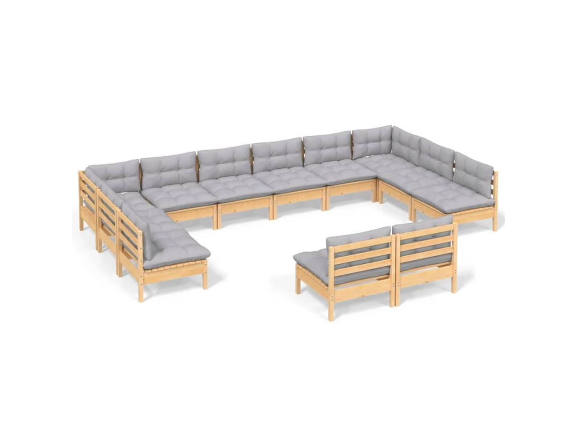 Garden Lounge Set, Garden Lounge Sets Vidaxl Cinzeto Madeira De Pinho (n/a)
