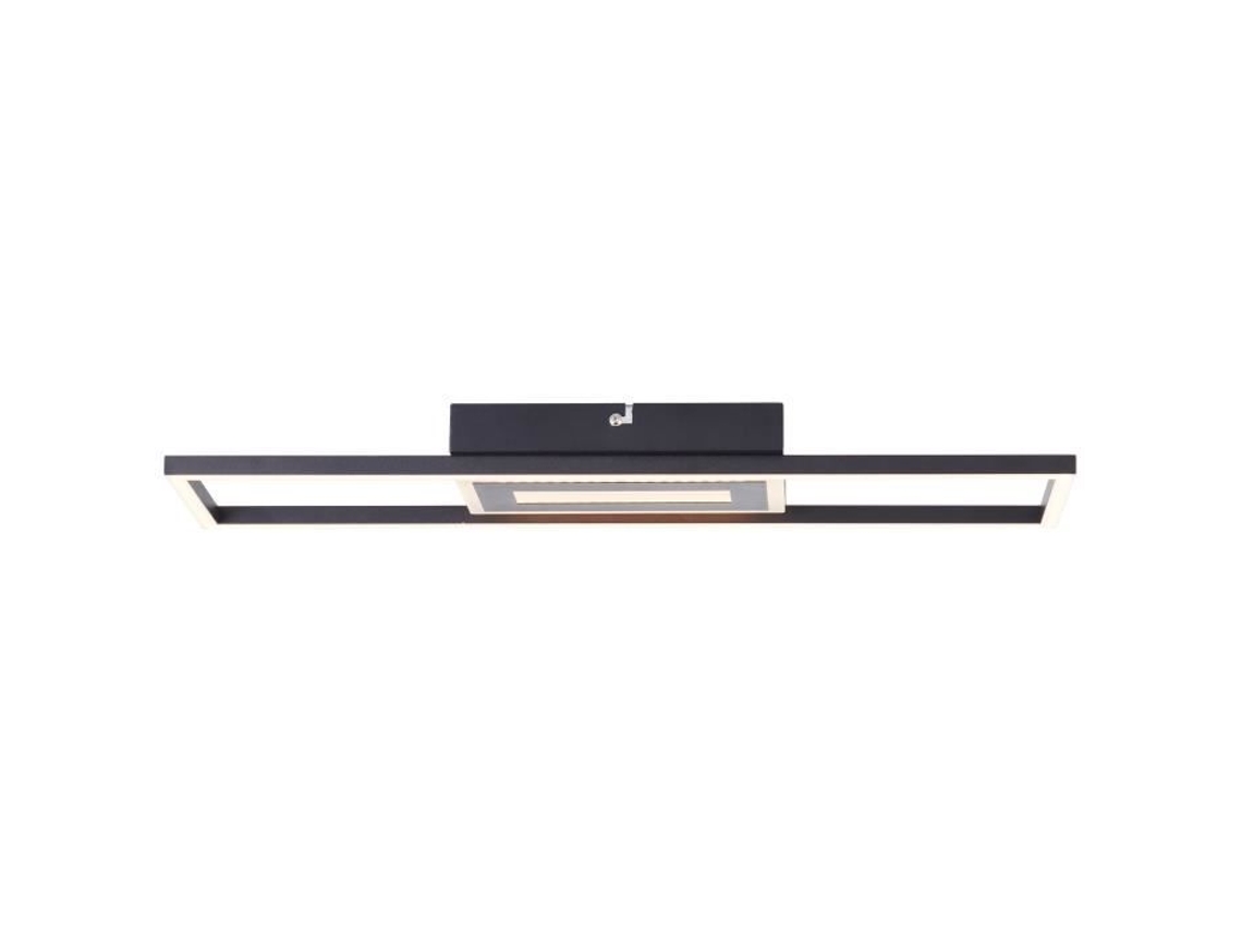 94699-06 Bre-Light Besson Plafon Led 55X16Cm Preto Metal Plástico Led 24 W Integrado Fluxo Luminoso: 2900Lm Cor Clara BRILLIANT