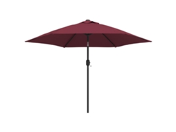Guarda sol de Jardim com Poste de Metal 300 Cm Bordô MAISON EXCLUSIVE