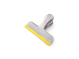 Pacote com 10 Sacos para Batata Frita Rebe-porta com Silicone, Sem Bordas Afiadas, Vedação Hermética, Aço Inoxidável, Amarelo, 7,6 cm (3 polegadas)
