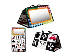 Mali brinquedo de Espelho para Bebê Tummy Time Branco e Preto Brinquedos Sensoriais Educativos Portátil