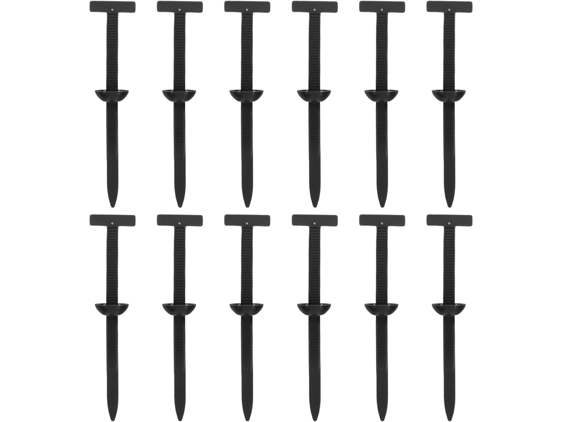 200 Unidades de Prendedores de Gravata Autotravantes em Nylon Preto para Organização de Porta malas SFUSHOS