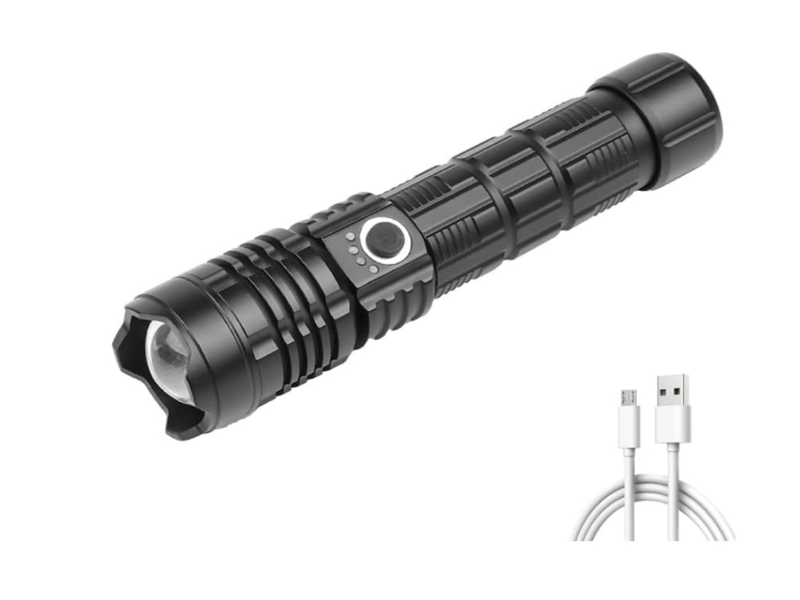 Lanterna Led Xhp70.2 Lanternas de 4 Núcleos Usb Recarregável Flash Light Torch Aluminium Zoomable Lanterna À Prova D' Água Preta YIZHOOD