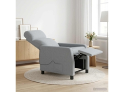 Vidaxl Recliner De Massagem Cinzento-claro Tecido