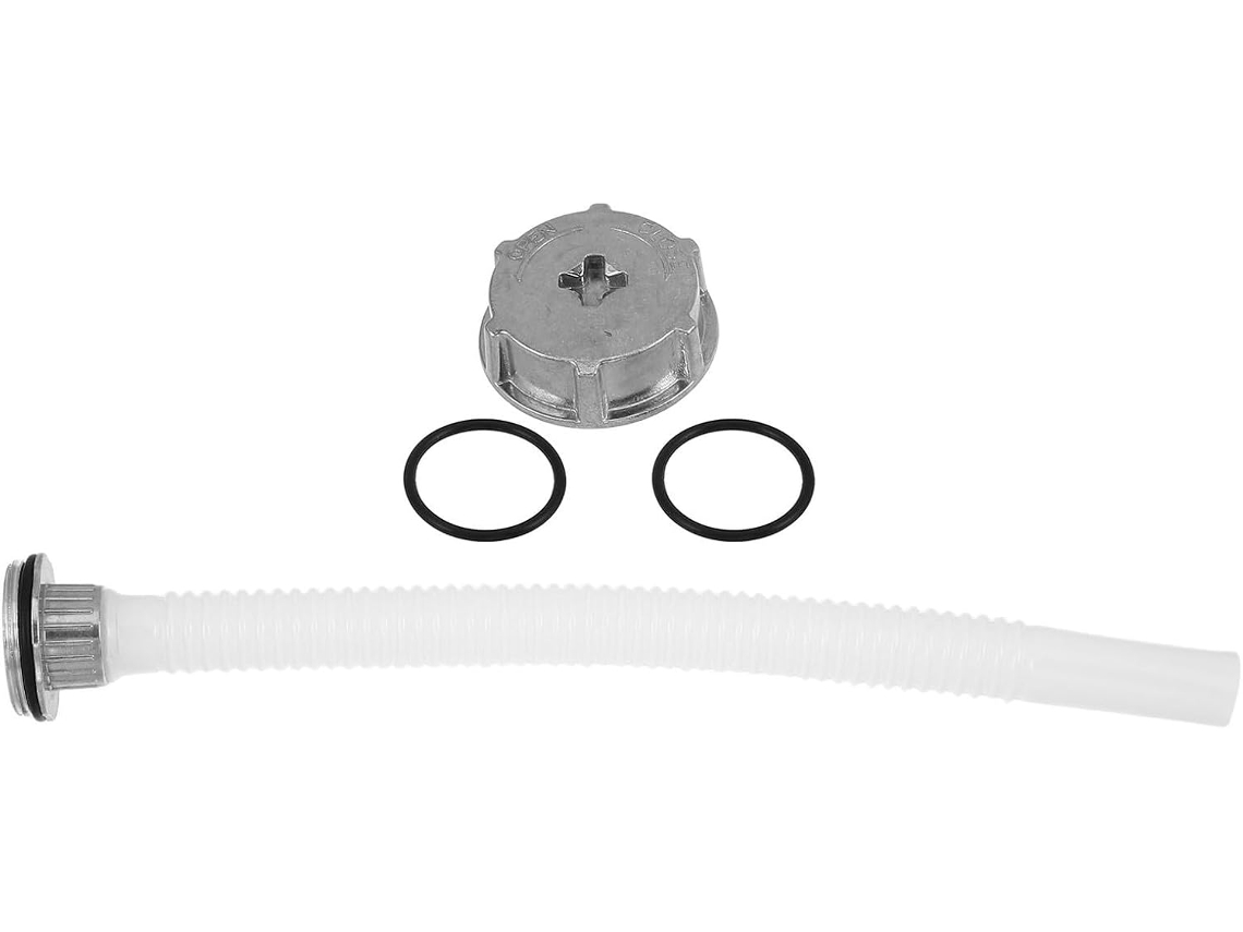 Garrafa plástica para garrafa de gasolina de 36,6 cm com tampa e anel de vedação.