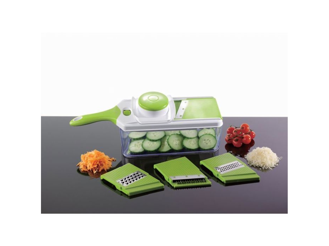 Cortador De Legumes Mandolim Multifuncional Ajustável 4 Lâminas Enrico 811 107 Aquaforge