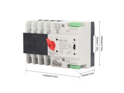 Laxiscreed Comutador Automático 4p Para Transferência De Energia, Montagem Em Trilho De 35mm