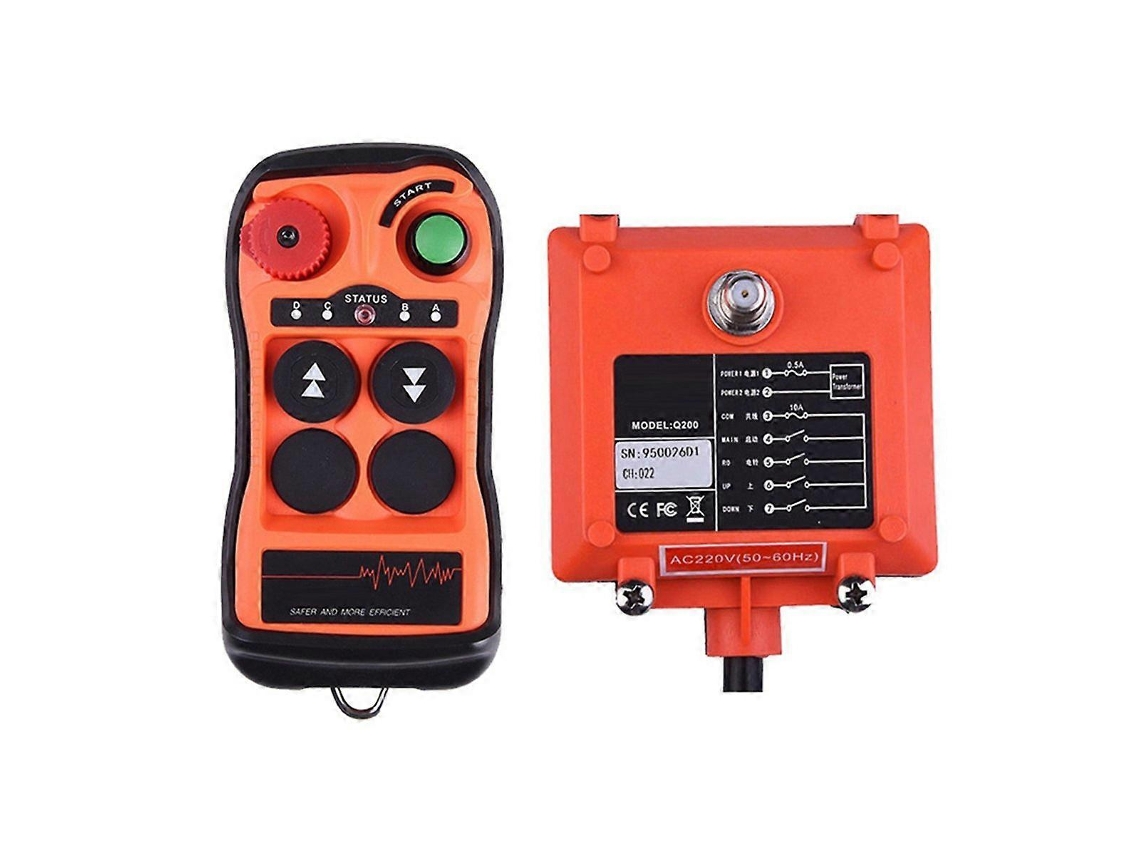 Controle Remoto Industrial Q200 Com 2 Botões, Ac-dc, 12-24v