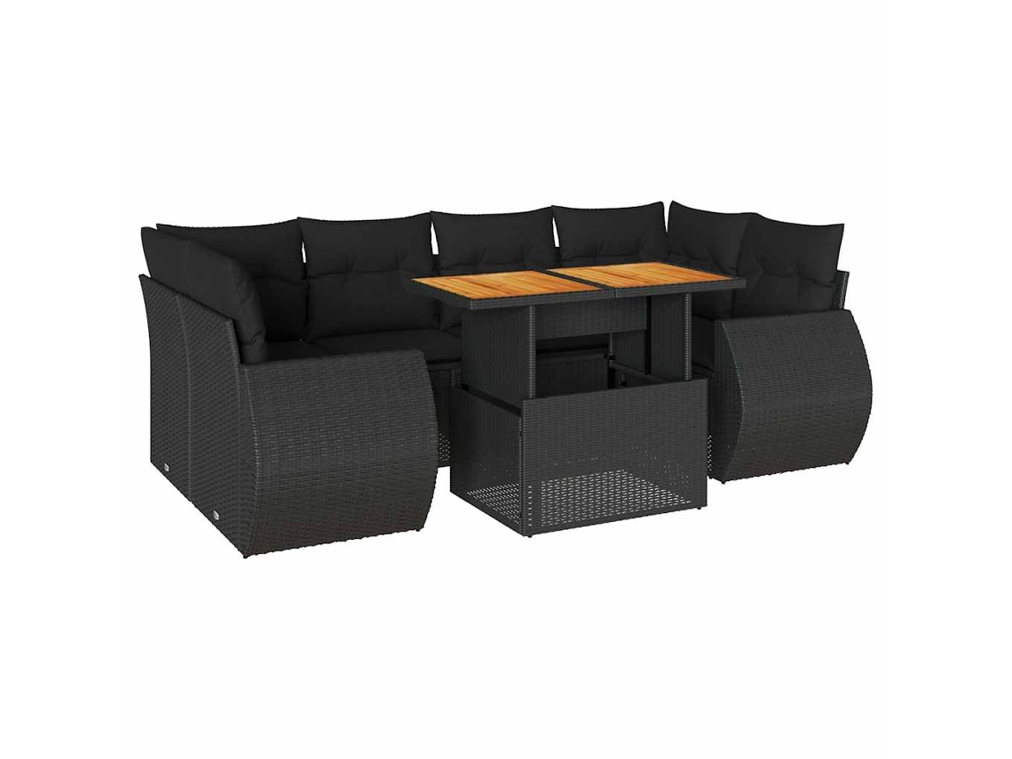 Garden Sofa Set, Garden Sofa Sets Vidaxl Preto Rattan / Vime (n/a)