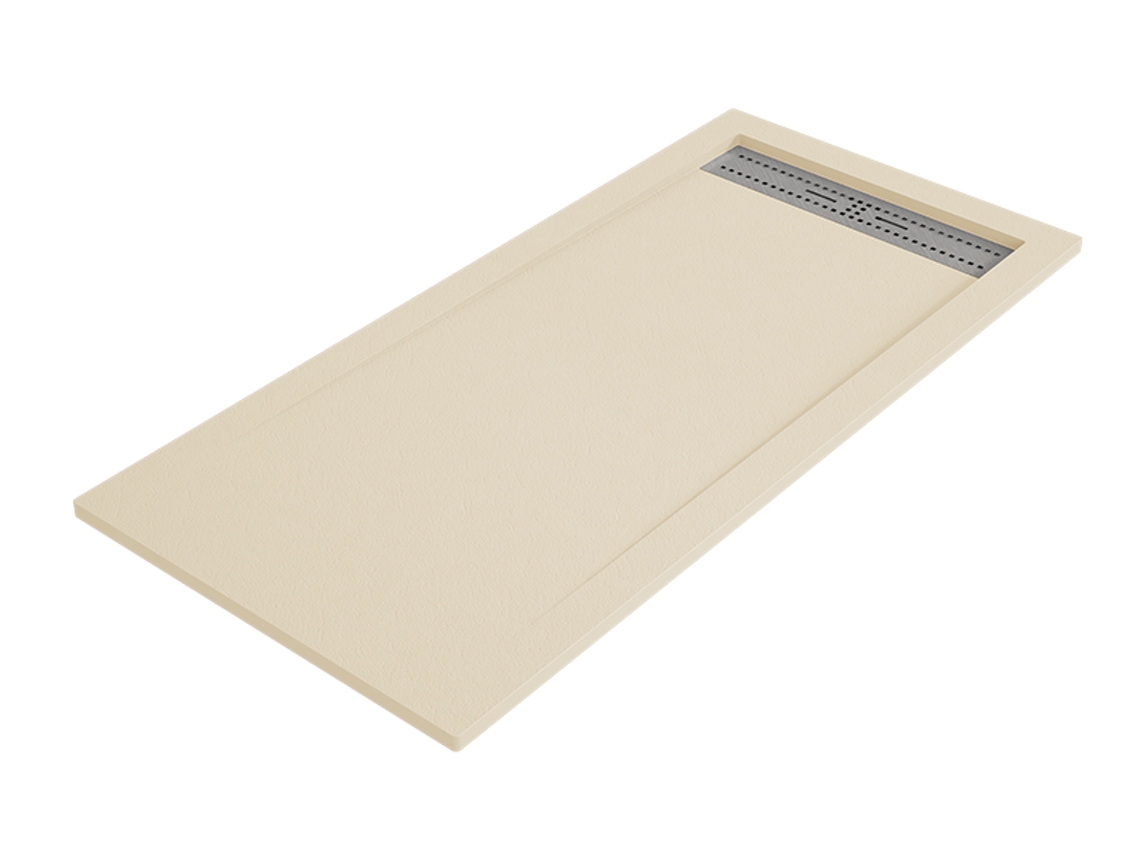 Base De Chuveiro Bidai 70x110 Cm Creme Grelha Em Aço
