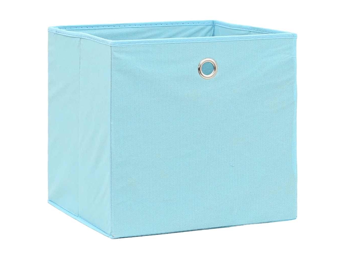 Vidaxl Caixas De Arrumação 10 Pcs 32x32x32 Cm Tecido Azul-bebé