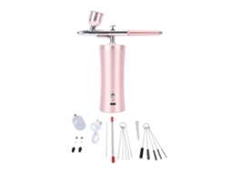 Kit De Aerógrafo Eléctrico Sem Fio 30psi Carregável Usb Para Maquiagem, Unhas, Tatuagens E Modelos Cor Rosa