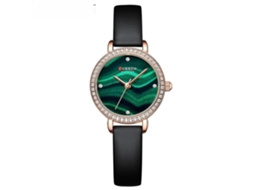 Elegante Relógio de Luxo Feminino Moda para Mulher Relógio Diamante Quartzo Analógico Relógio de Pulso Casual Cinto Relógios-Pulseira Preta