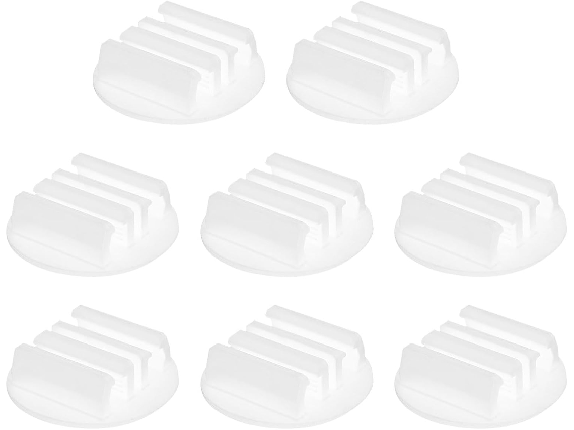 Conjunto de 4 organizadores de silicone versáteis para computador ou armazenamento de parede com capacidade para 8 pessoas.