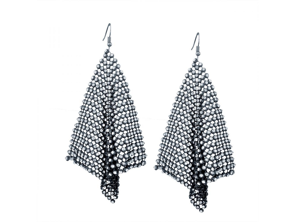 Brincos Pendentes Luxuosos Com Strass