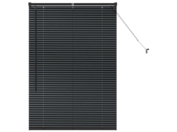 Conjunto 1 Persianas Venecianas Vidaxl Preto Alumínio (130 X 85 Cm)