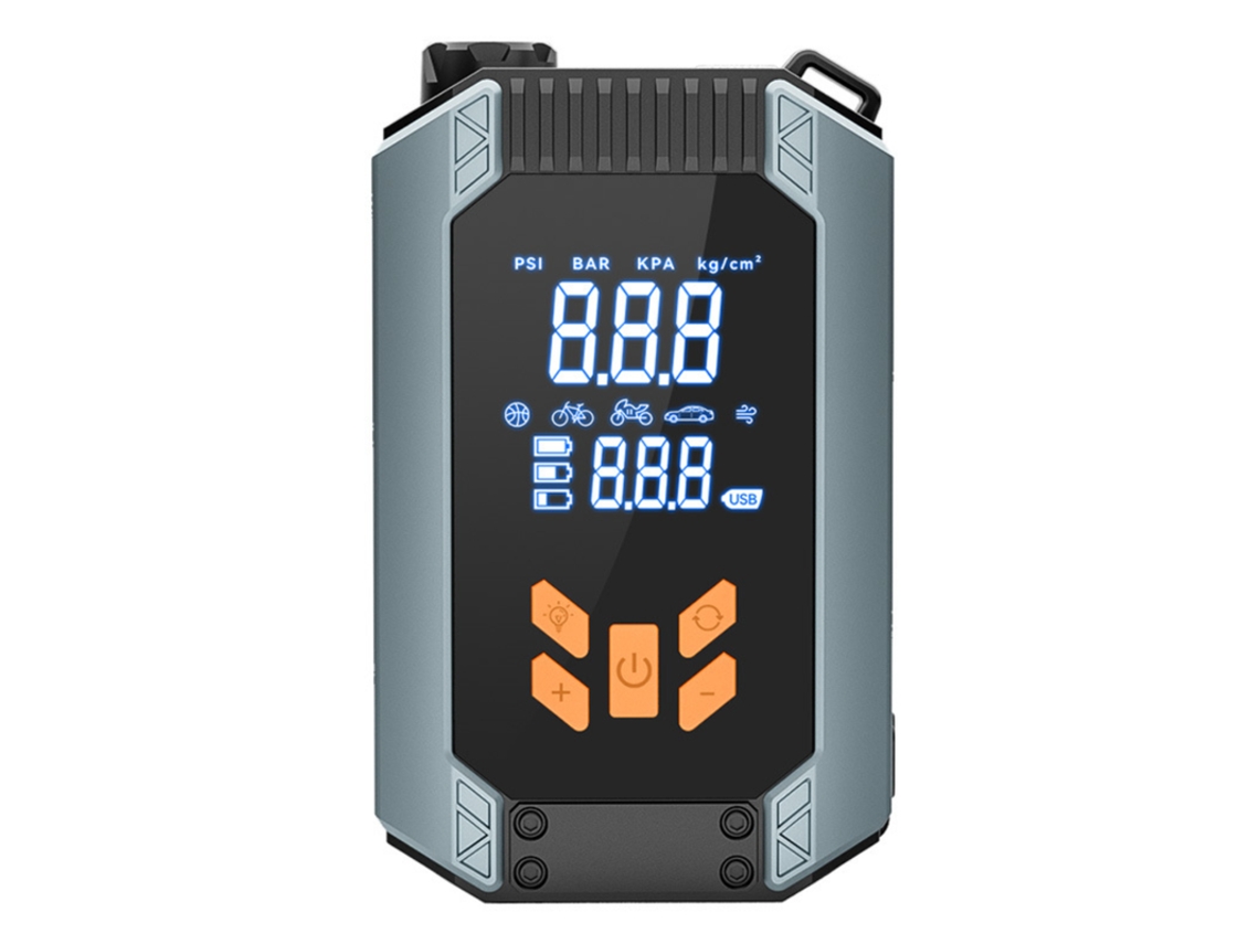 Compressor De Ar Portátil Para Pneus, 150 Psi, Sem Fio, Com Manômetro Digital E Função Automática (preto)