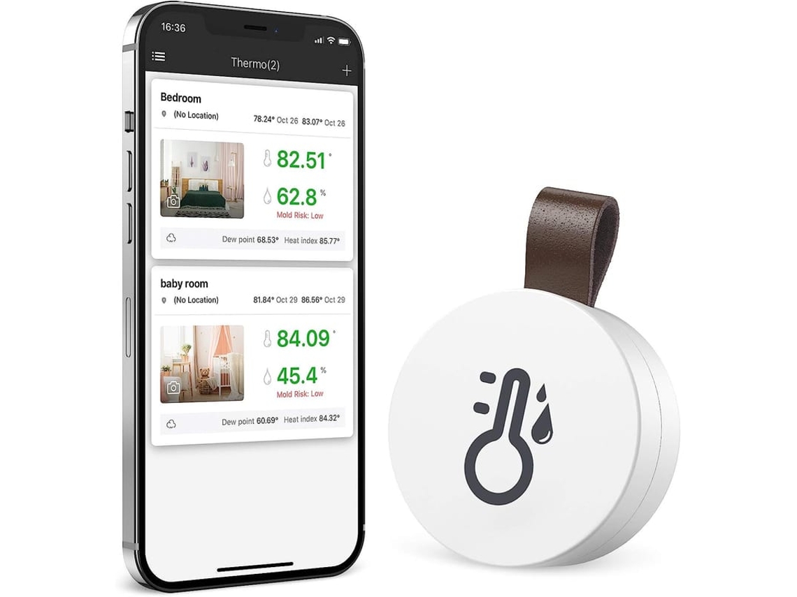 2026-higrômetro Termômetro Bluetooth Interno Linjou Para Casa E Escritório