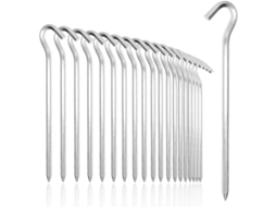 Estacas de metal AQUAFORGE, 18 cm, com ganchos de ferro galvanizado