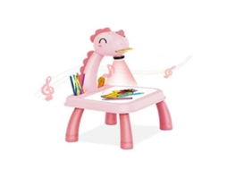 Quadro De Desenho E Pintura Infantil Multifuncional, Sem Caneta Aquarela, Estilo Dinossauro Rosa. Olysi Shop
