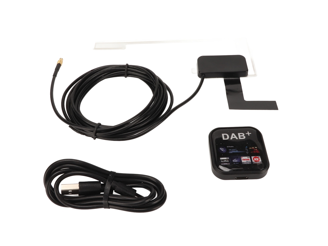 Receptor De Rádio Dab Dab+ Portátil Com Antena E Alimentação Usb Para Android