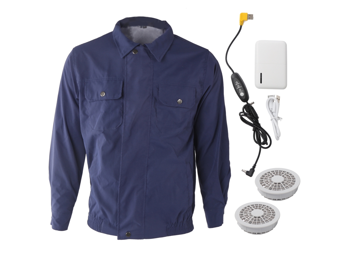 Jaqueta de Vento Usb Verão Tamanhos 2xl/3xl Azul