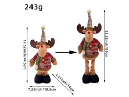 Lurelia Boneca Natalícia Telescópica Natal Pé Estilo Veado