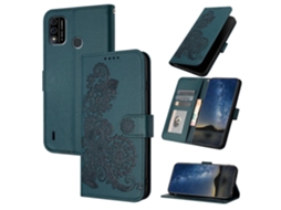 Capa De Celular De Couro Com Estampa De Flor De Datura