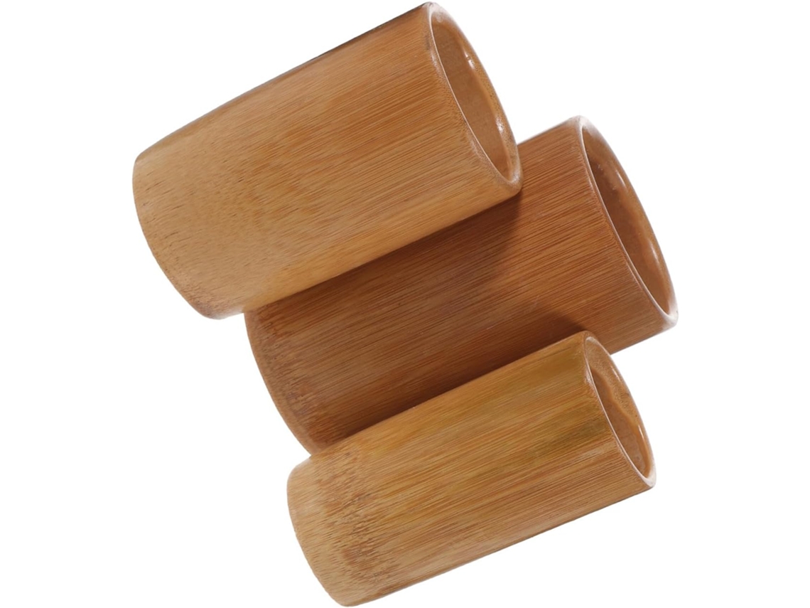 Conjunto De 3 Peças Vicasky De Grelhas Redondas De Bambu Puro, Sem Rebarbas.