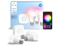 Conjunto PHILIPS Hue Essencial: 3 lâmpadas inteligentes E27 (806 lm)
