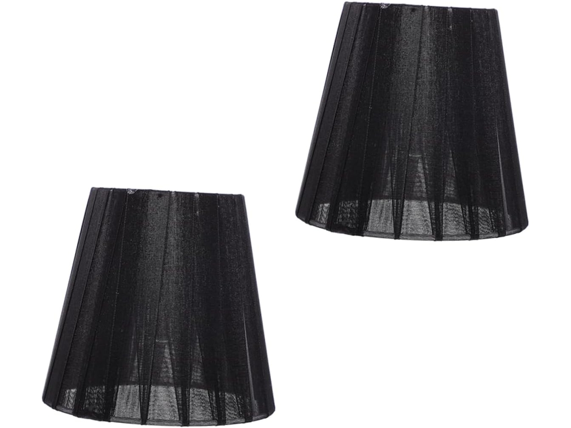 Lâmpada E14 Translúcida para Luminárias de Teto e Parede, Conjunto com Difusor de Luz em Tecido Preto. SFUSHOS