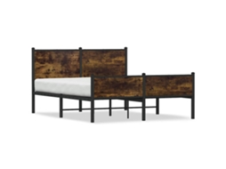 Bed Frame, Bed Frames Vidaxl Marrom Aço (137 X 190 Cm)