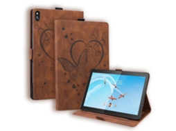 Capa De Couro Com Aba Horizontal E Estampa De Borboletas Para Lenovo Tab M10 De 10,1 Polegadas Com Suporte.