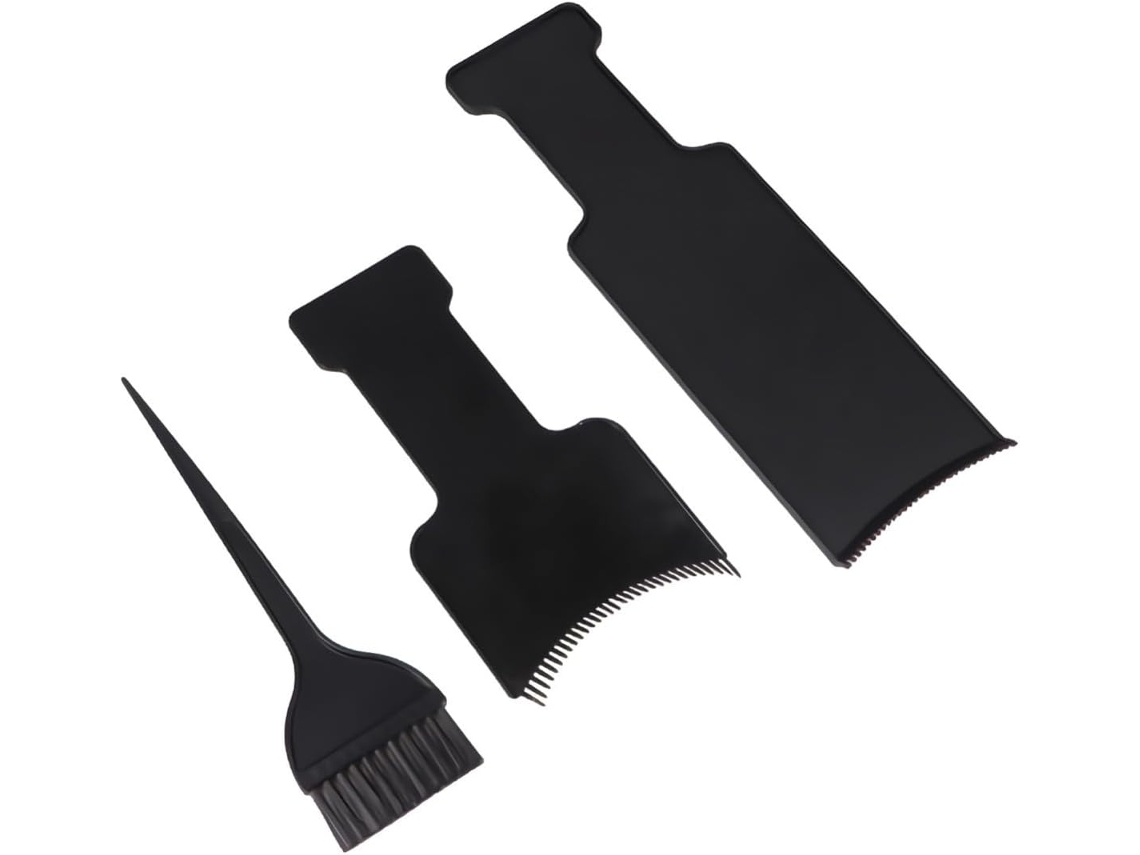 Kit profissional de tintura de cabelo com marcador de texto e pincel preto 3