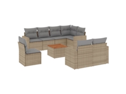 Garden Sofa Set, Garden Sofa Sets Vidaxl Bege Rattan / Vime (n/a)