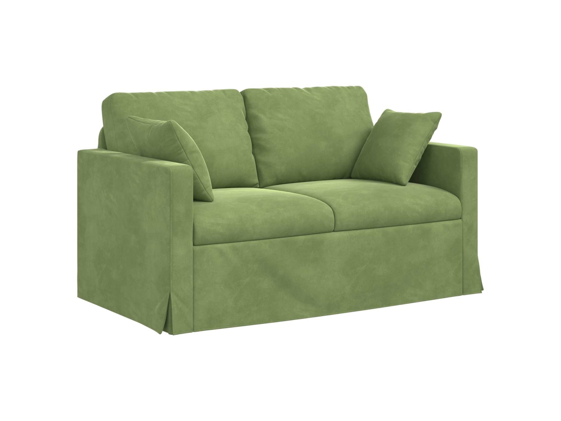 Sofá de Relaxamento - Sofá Verde Claro 138 X 78 X 80 Cm Veludo HARLANV1
