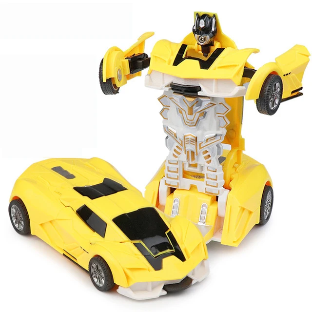 (estilo 2, Amarelo) Mini Carrinho/robô 2 Em 1, Transformação Automática, Sem Pilhas