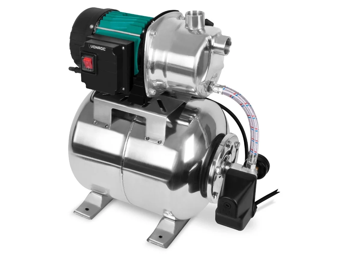 Vonroc Bomba Hidrófora/conjunto De Hidroforese Com Interruptor De Pressão – 1000 W - 3500 L/h
