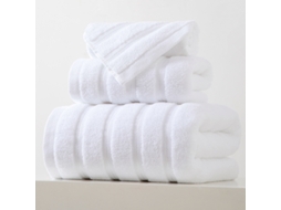 Conjunto De 3 Toalhas Em Puro Algodão Super Absorventes, De Secagem Rápida, Ideais Para Casas De Banho, Spas E Hotéis. Branco Hexinyigjly
