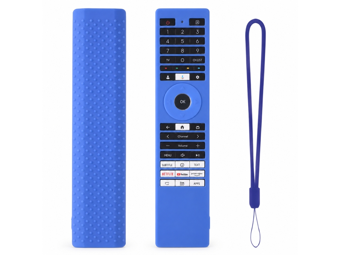 Capa De Silicone Azul Para Comando De Tv Compatível Com Toshiba Série Ct-erf_zhd