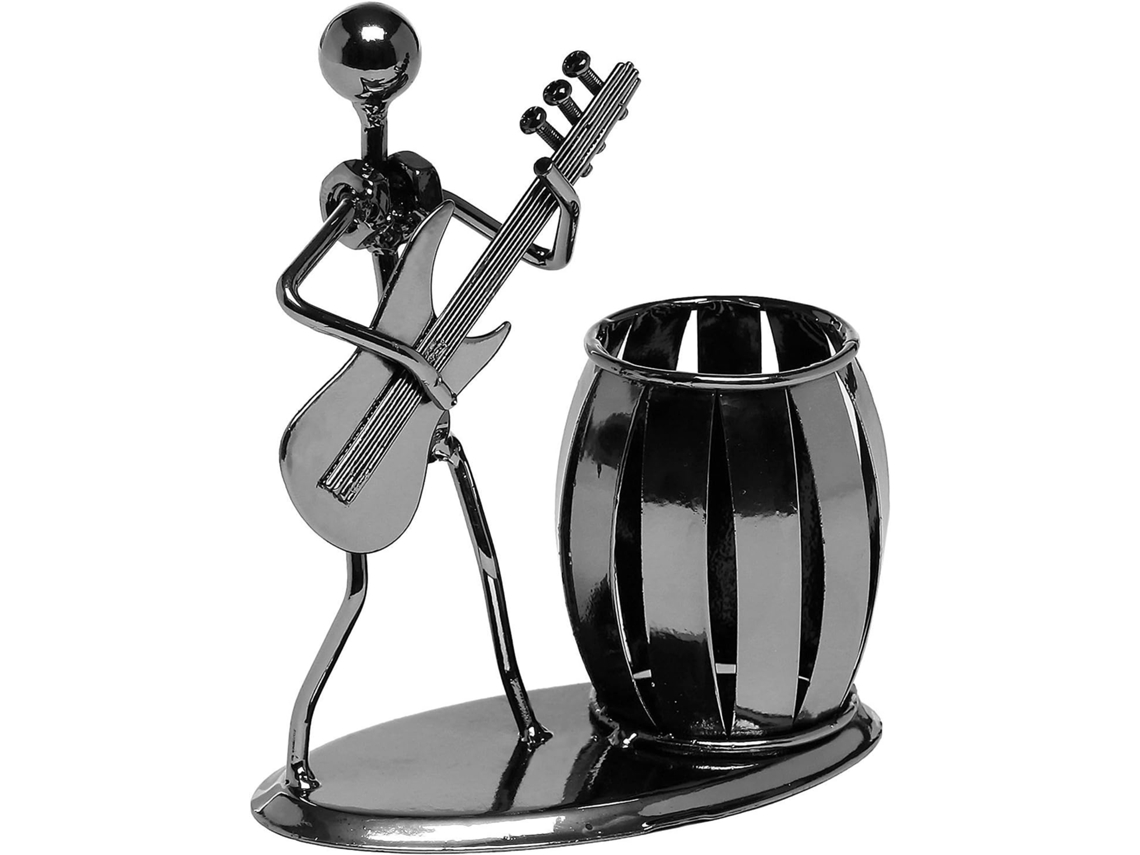 Porta, Canetas em Formato de Guitarra, Acessório de Mesa Criativo e Multifuncional em Metal BRILVIBERA