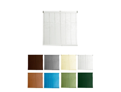 Cortina PVC Alicantina com roldana metálica | Cortina de rolo | Cortina de enrolar para janelas, portas, sala e cozinha branca 95 x 160 cm