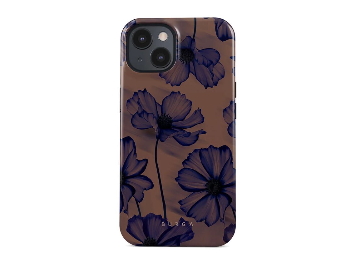 Capa Modelo Tough Night para Apple, Lg Iphone 13 BURGA Veludo Anti-Choque Roxo