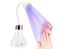 Lâmpada De Led Para Unhas, Mini Secador De Unhas Portátil Rosa De 18w Com Uv