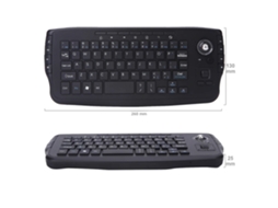 (preto) Teclado Portátil Com Trackball E Roda De Rolagem, Mini Teclado Usb