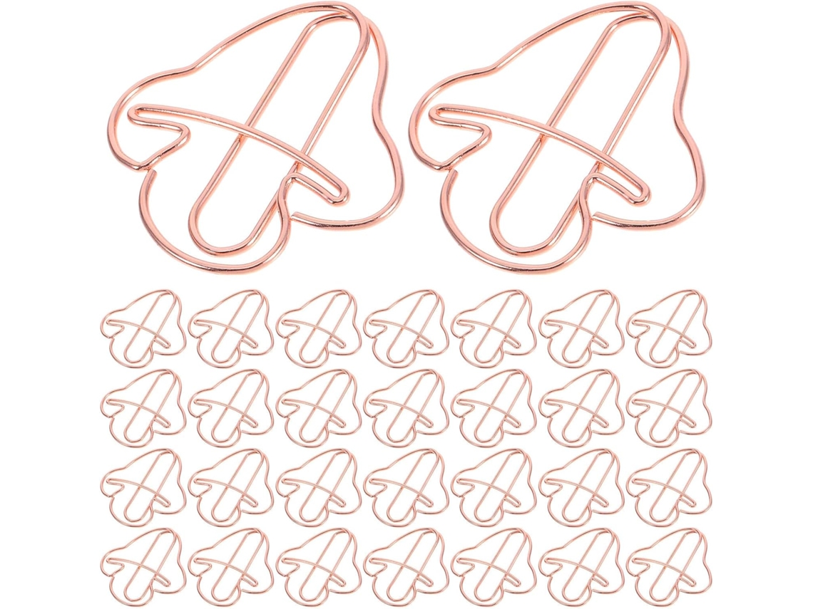 Doitool 50-clipes De Papel Metálicos Em Formato Cogumelo Para Marcadores Livros, Feitos De Ferro Com Superfície Lisa