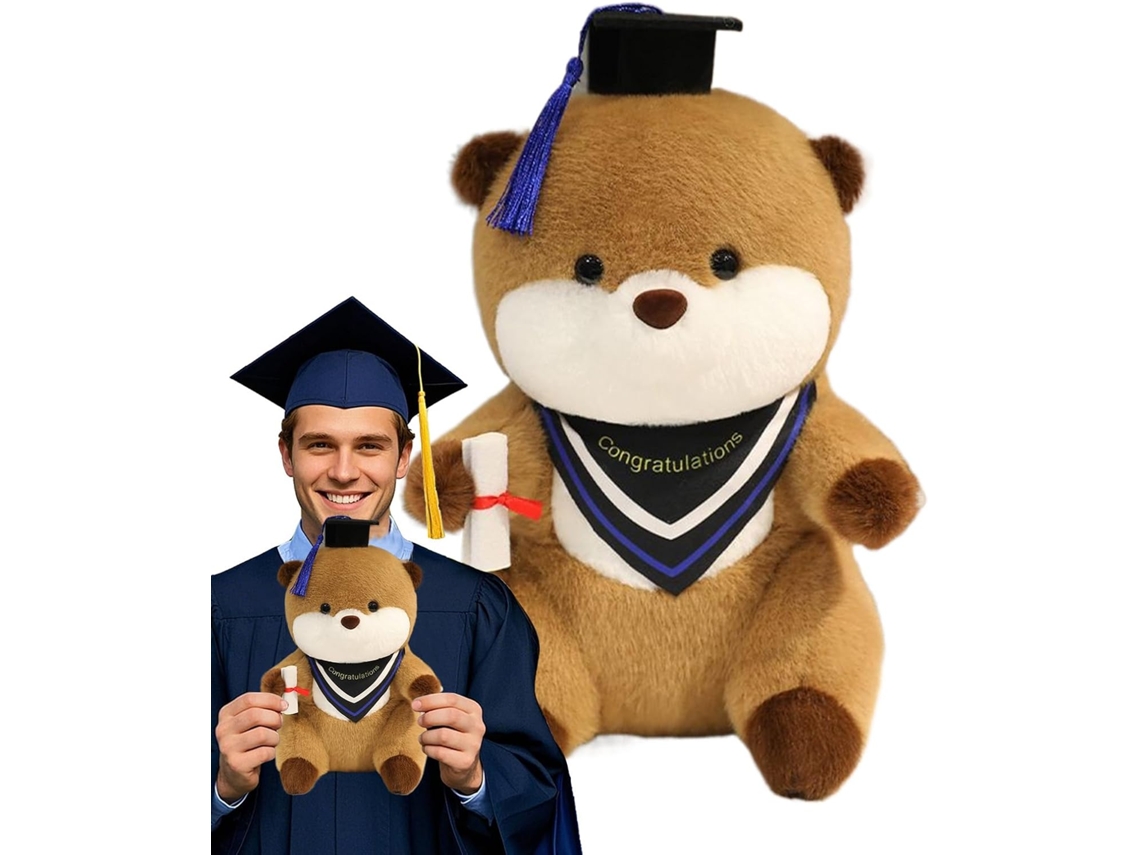 Peluche Cerimônia De Remise De Diplôme,decoração Coussin Décoratif Loutres Animal En Peluche Com C Gokoco