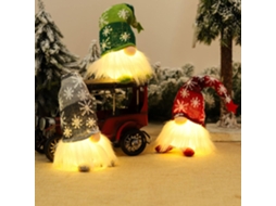 Conjunto De 3 Papais Noéis De Pelúcia Com Luzes, Funcionando A Pilhas, Decoração De Natal Para Árvore, Presente De Natal Com O Pap Aquaforge