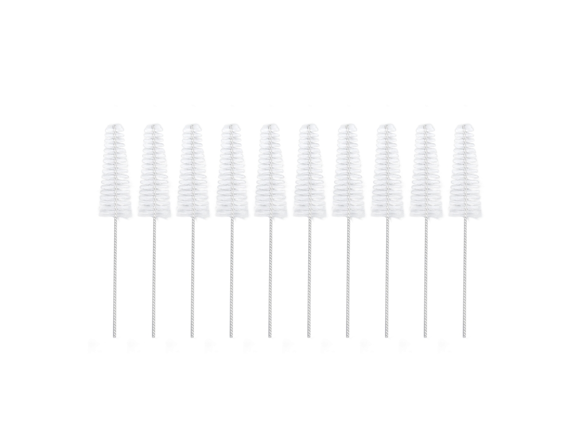 Conjunto De 10 Escovas Limpeza Para Aparelhos Auditivos Com Cerdas Nylon 3,5 Mm, Ideais Para Limpar Tubos De Ventilação Com Orifícios