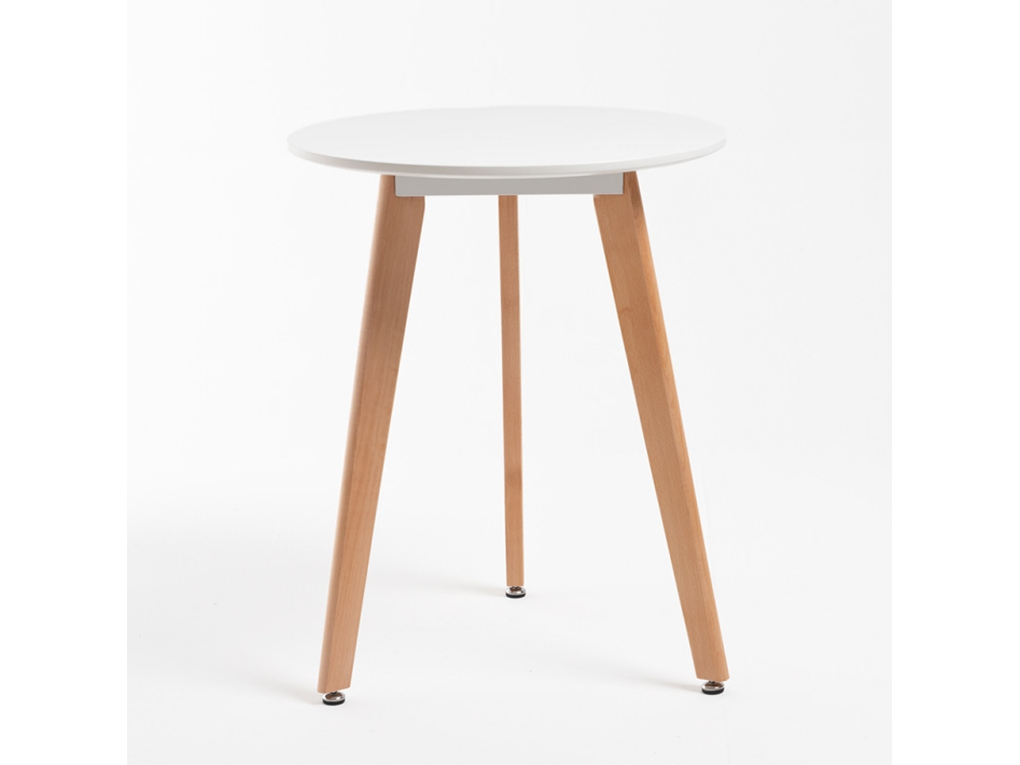 Mesa Synk Redonda 60 Cm Branco PRESENTES MIGUEL